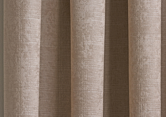 Matrix Pencil Pleat, Latte - Ready Made Curtains - Image 5
